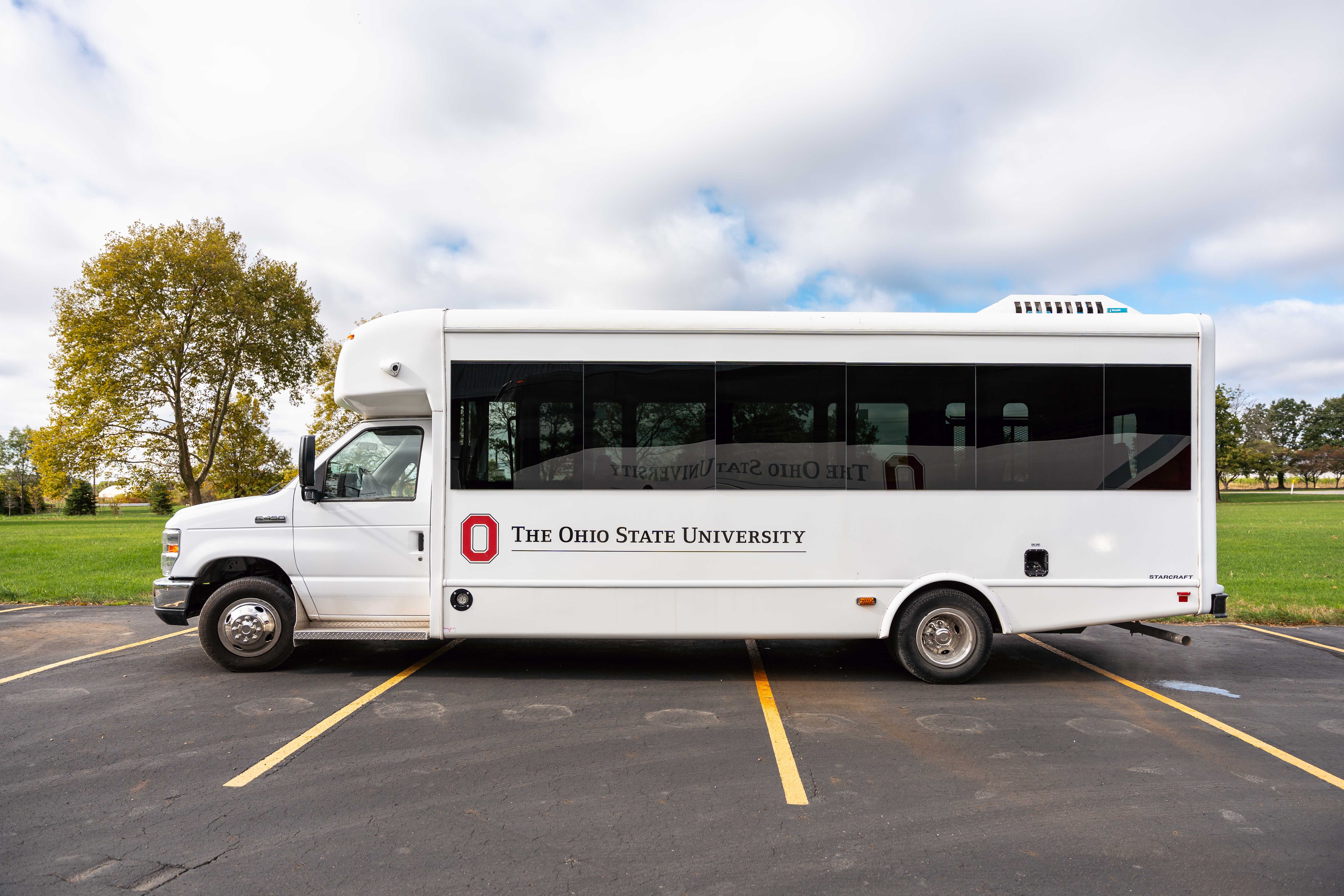 The Ohio State University 20 passenger shuttlebus