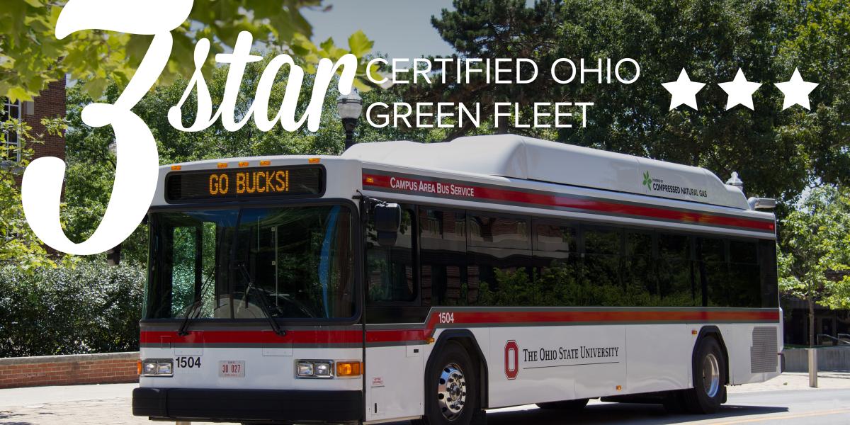 CABS bus with 3 star certified fleet on it
