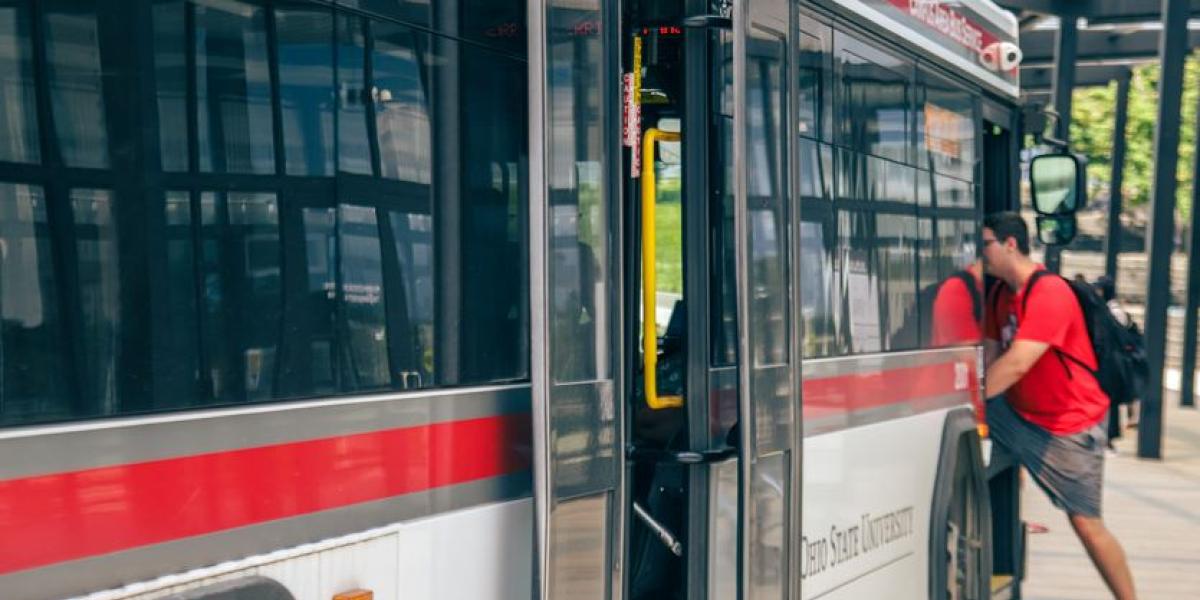 rider boarding CABS bus