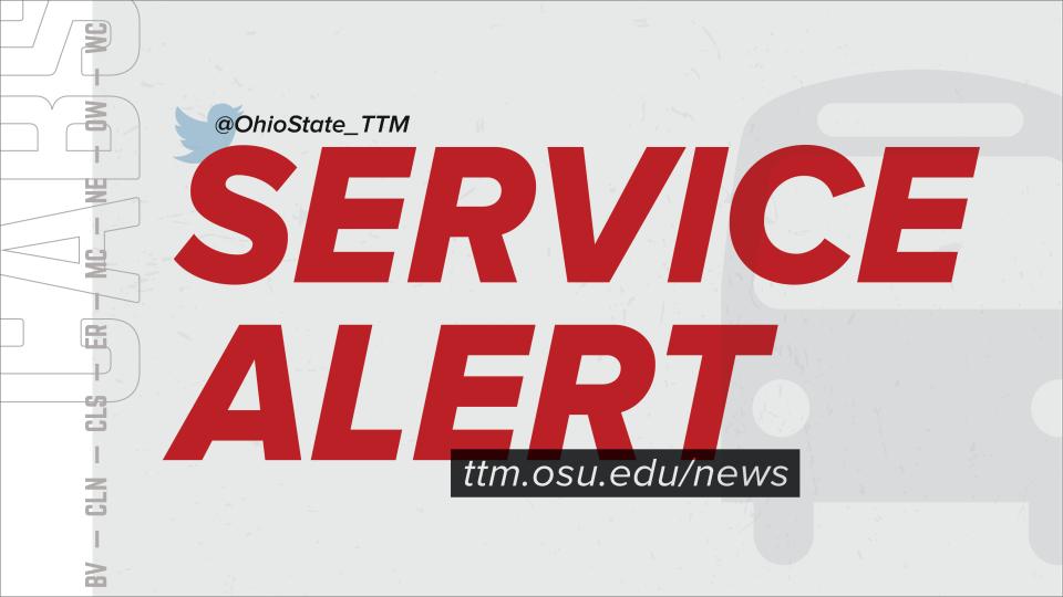 CABS "Service Alert" text at TTM Twitter handle